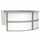 Linea Italia Reception Desk 107 in D X 46 in H, 11.8 ft W X Thermofused Laminate, White ZUS298 - alternate 2